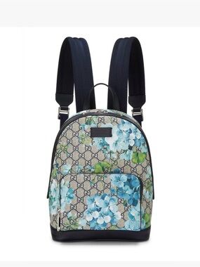 Gucci  GG Supreme Mini Backpack with Blue Floral Print
